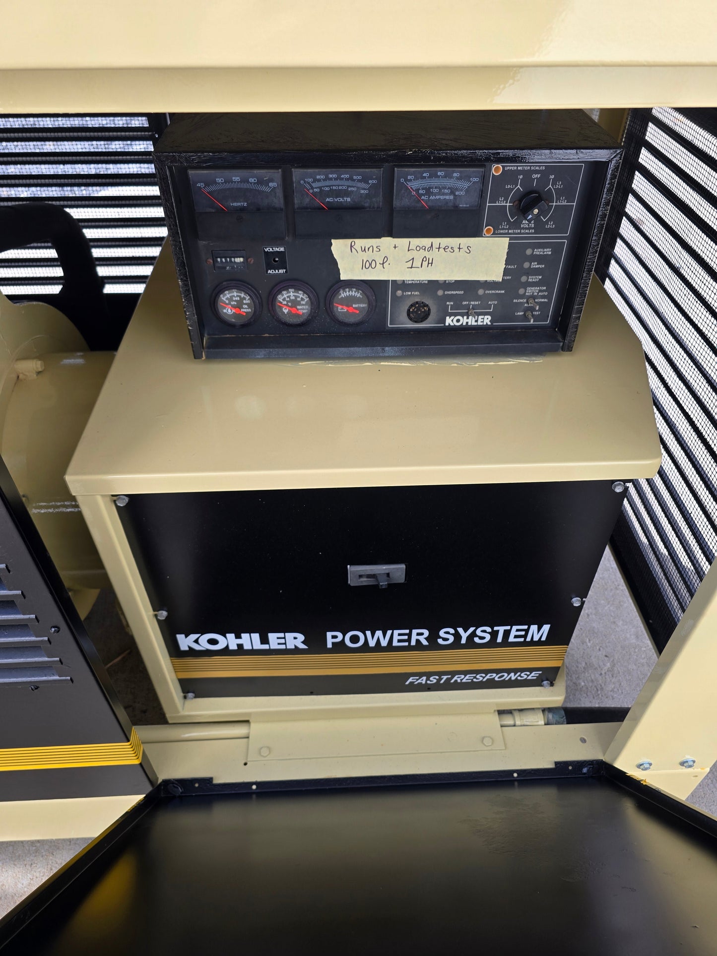 55KW Kohler 50RZ62 Nat Gas LP Enclosed Generator '94 572hrs TESTED