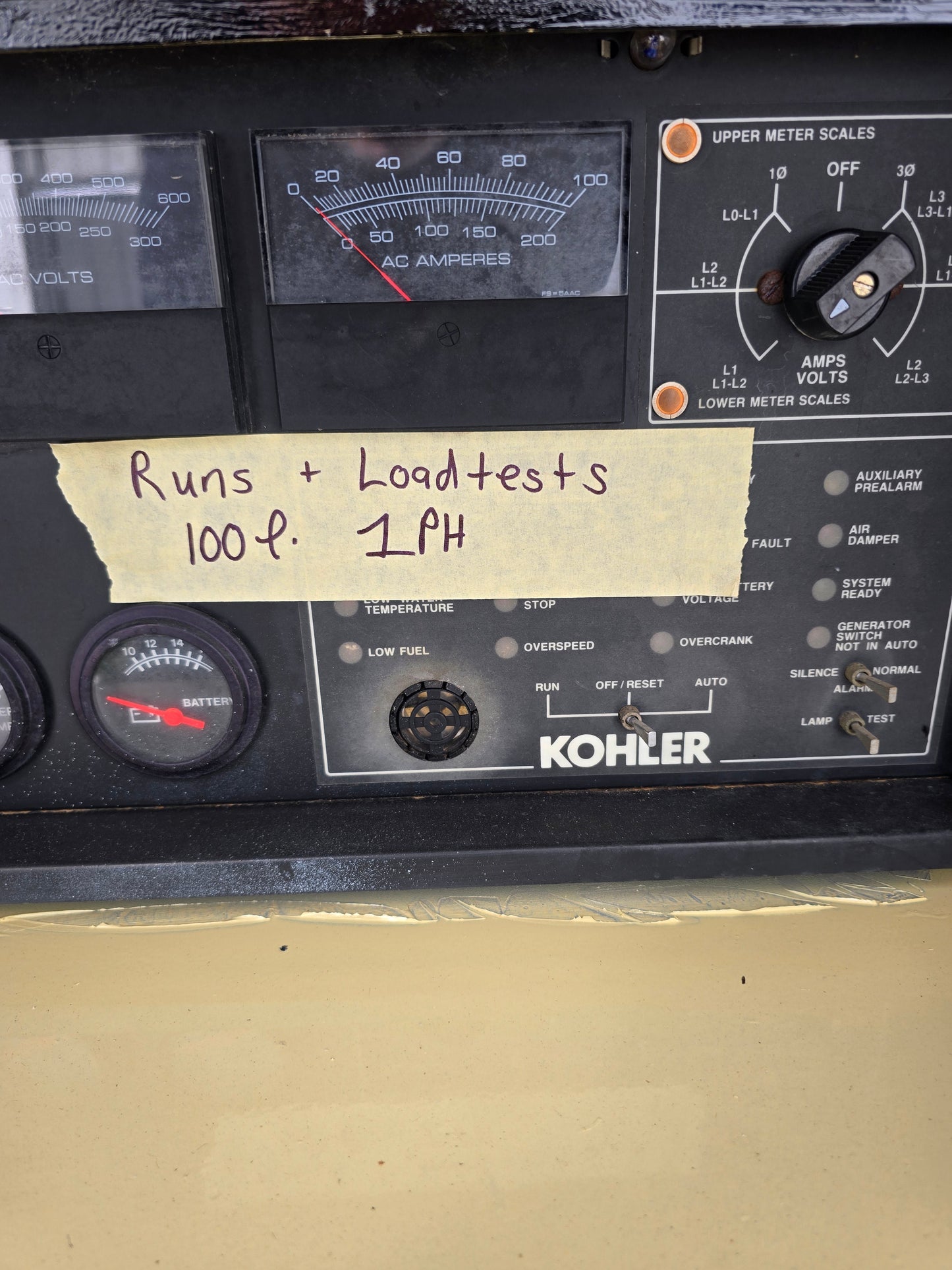 55KW Kohler 50RZ62 Nat Gas LP Enclosed Generator '94 572hrs TESTED