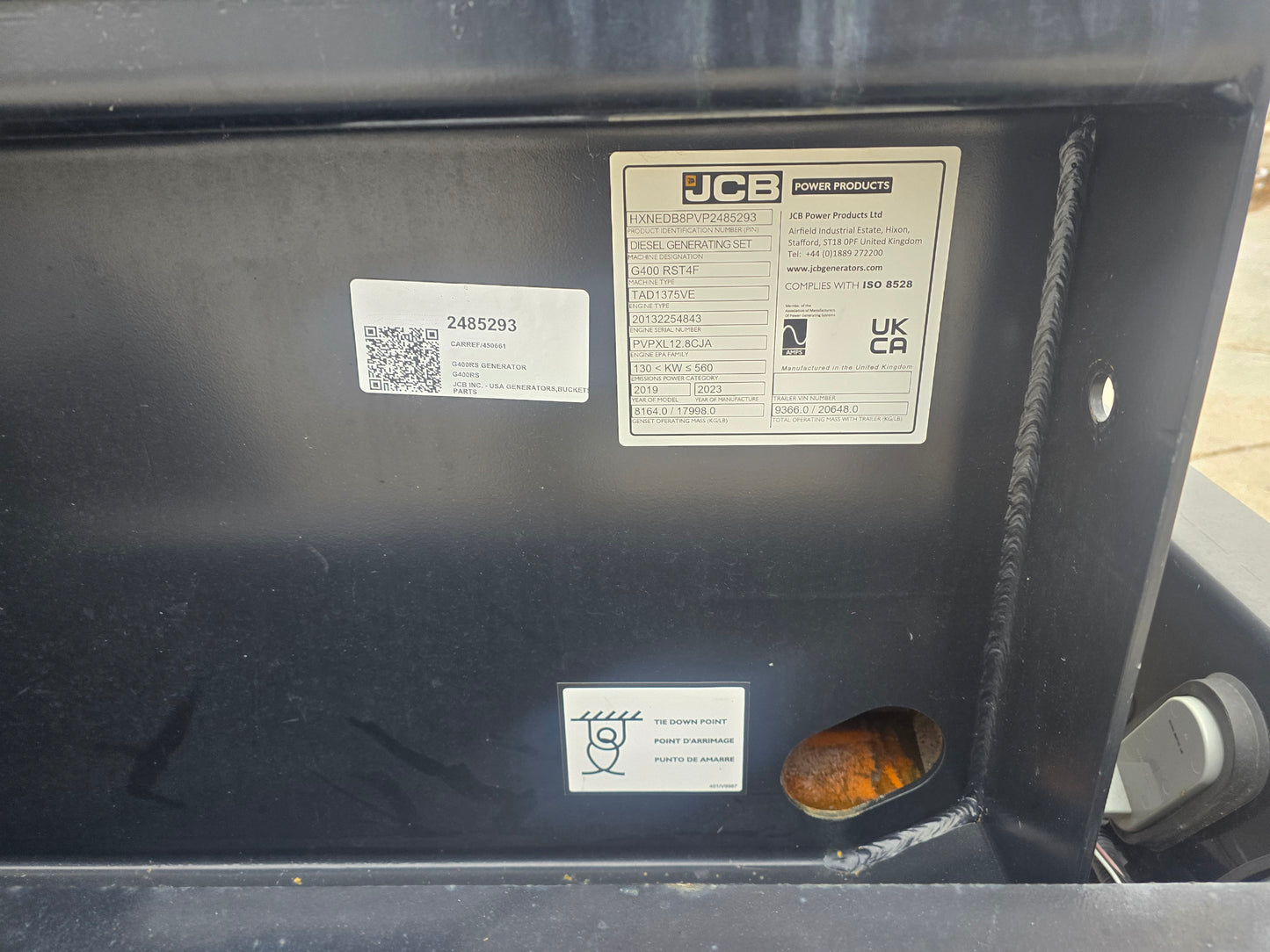 320KW JCB Volvo Penta Diesel Generator Trailer Multi Phase 1413 Hrs TESTED