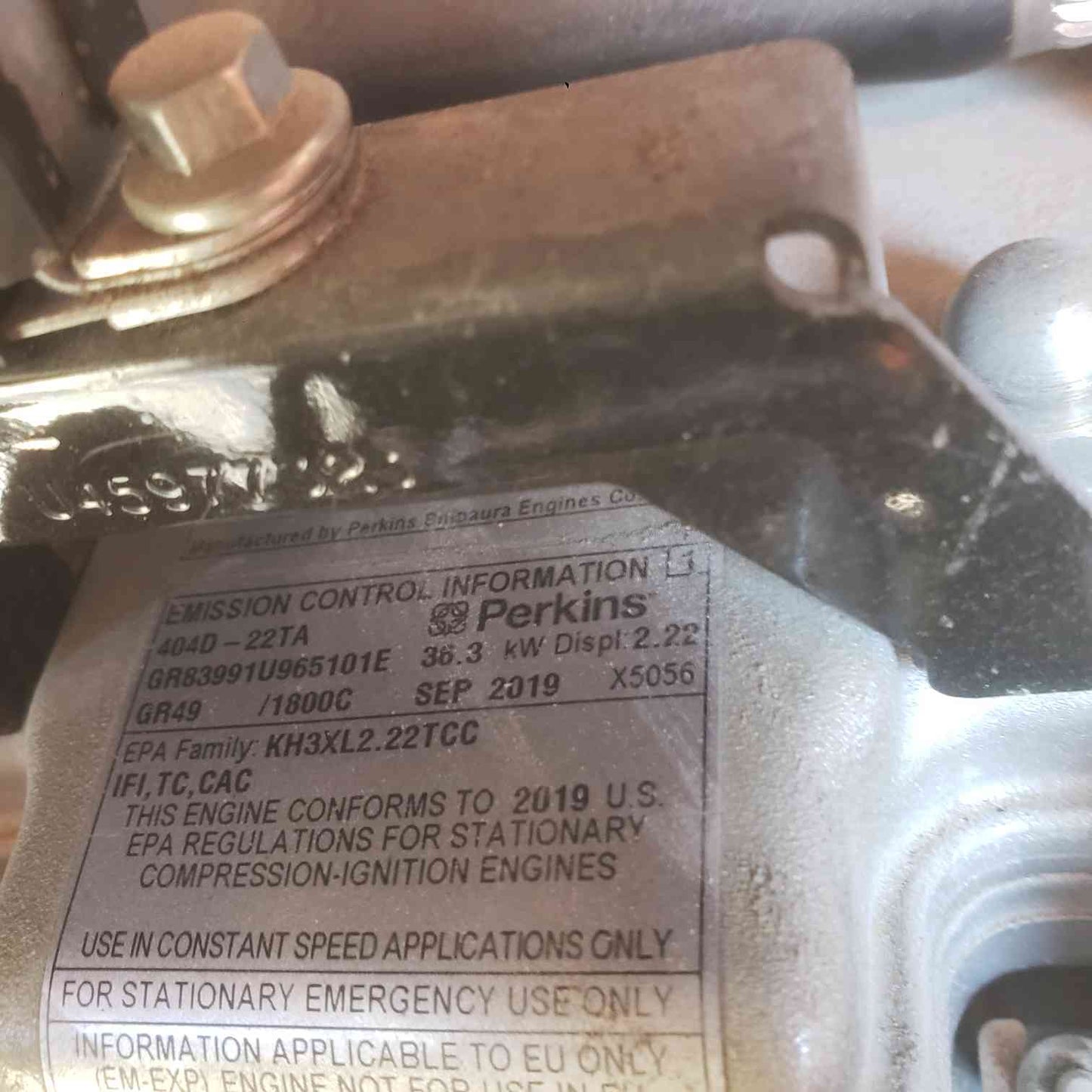 30KW Generac SD30 120/208V 104A 3PH Diesel ONLY 13Hrs TESTED (SKU: 111787)