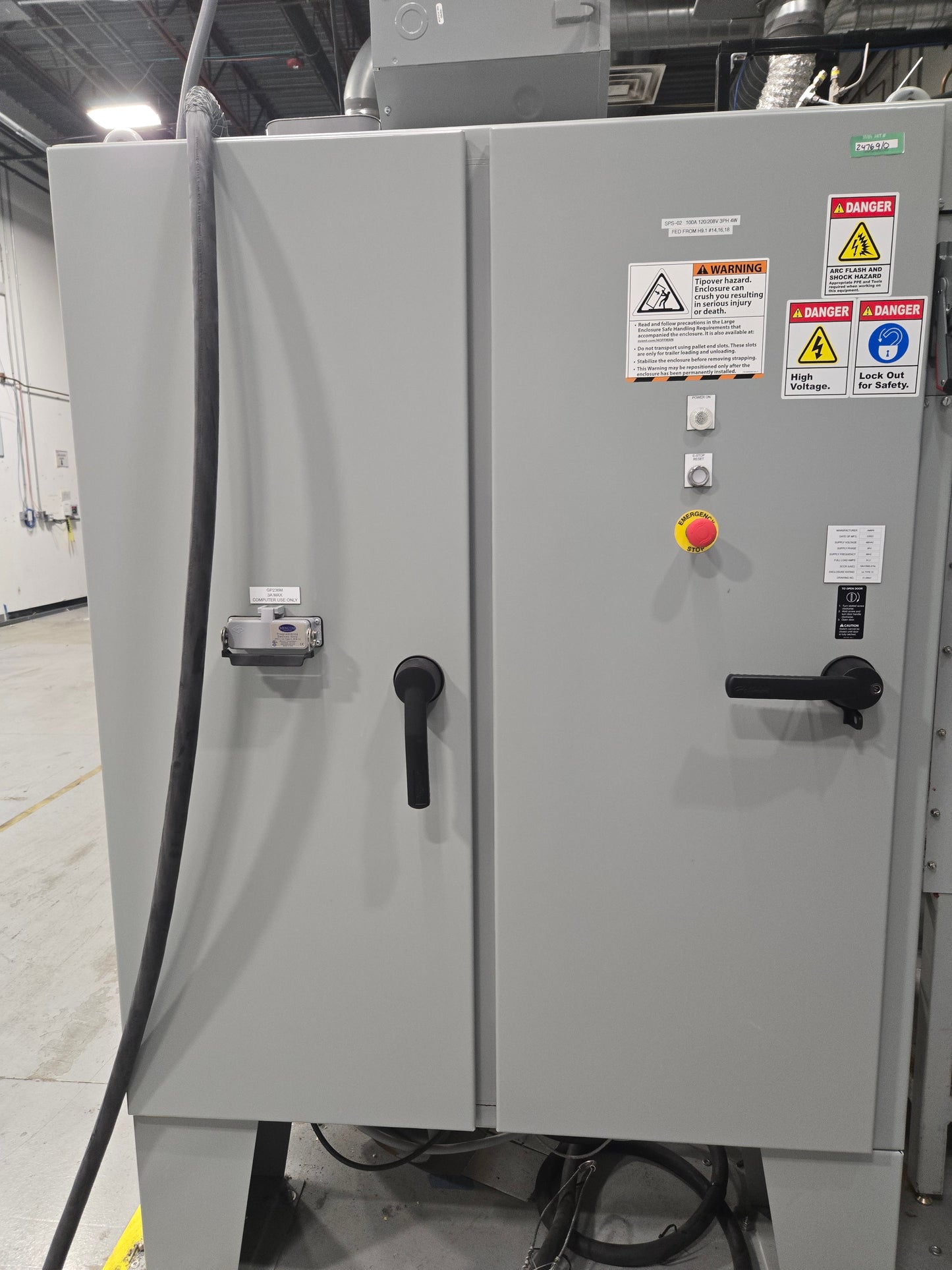 Industrial Batttery Control Panel 61.2A 480V 3PH 60Hz '22(SKU: 112015)