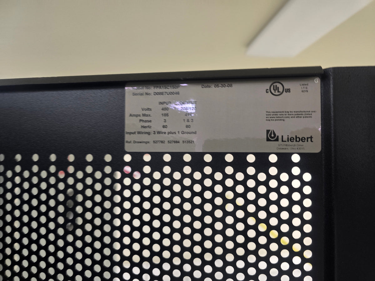 Liebert FPA15C150P FPC 150kVA Power Distribution Cabinet PDU 480V to 208/120V