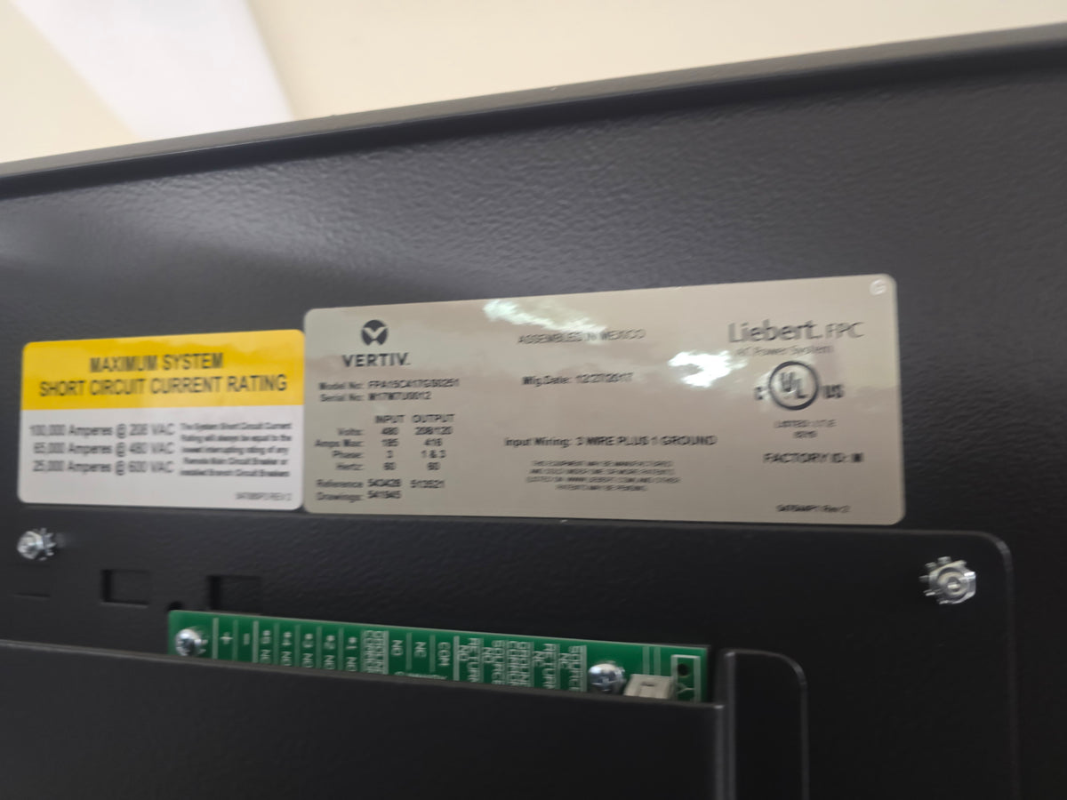 Liebert FPA15C150P FPC 150kVA Power Distribution Cabinet PDU 480V to 208/120V