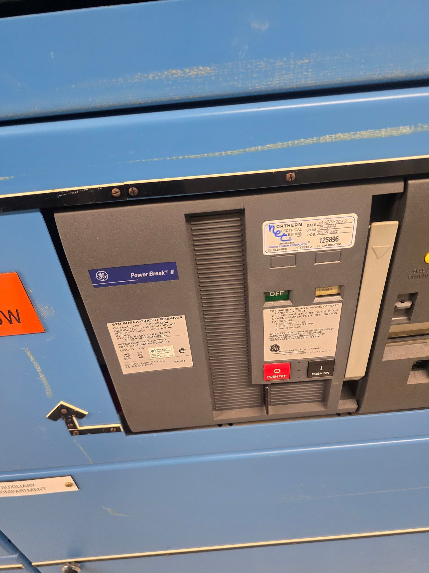 GE PowerBreak 2000A / 800A 480V 3PH Low Voltage Switchboard Lineup Switchgear