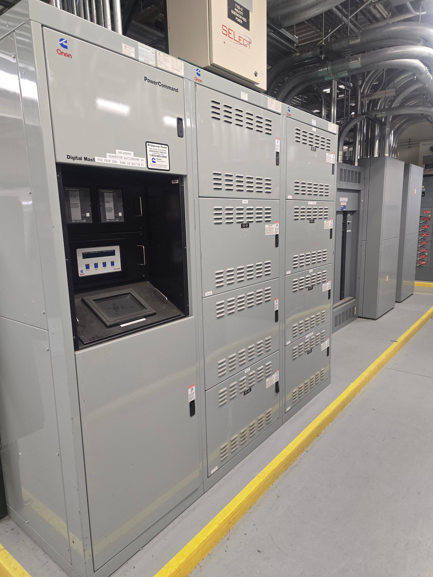 Cummins Onan PowerCommand PCIL2002G Digital Master Control 277/480V AC, 3-Phase, 4-Wire Switchgear