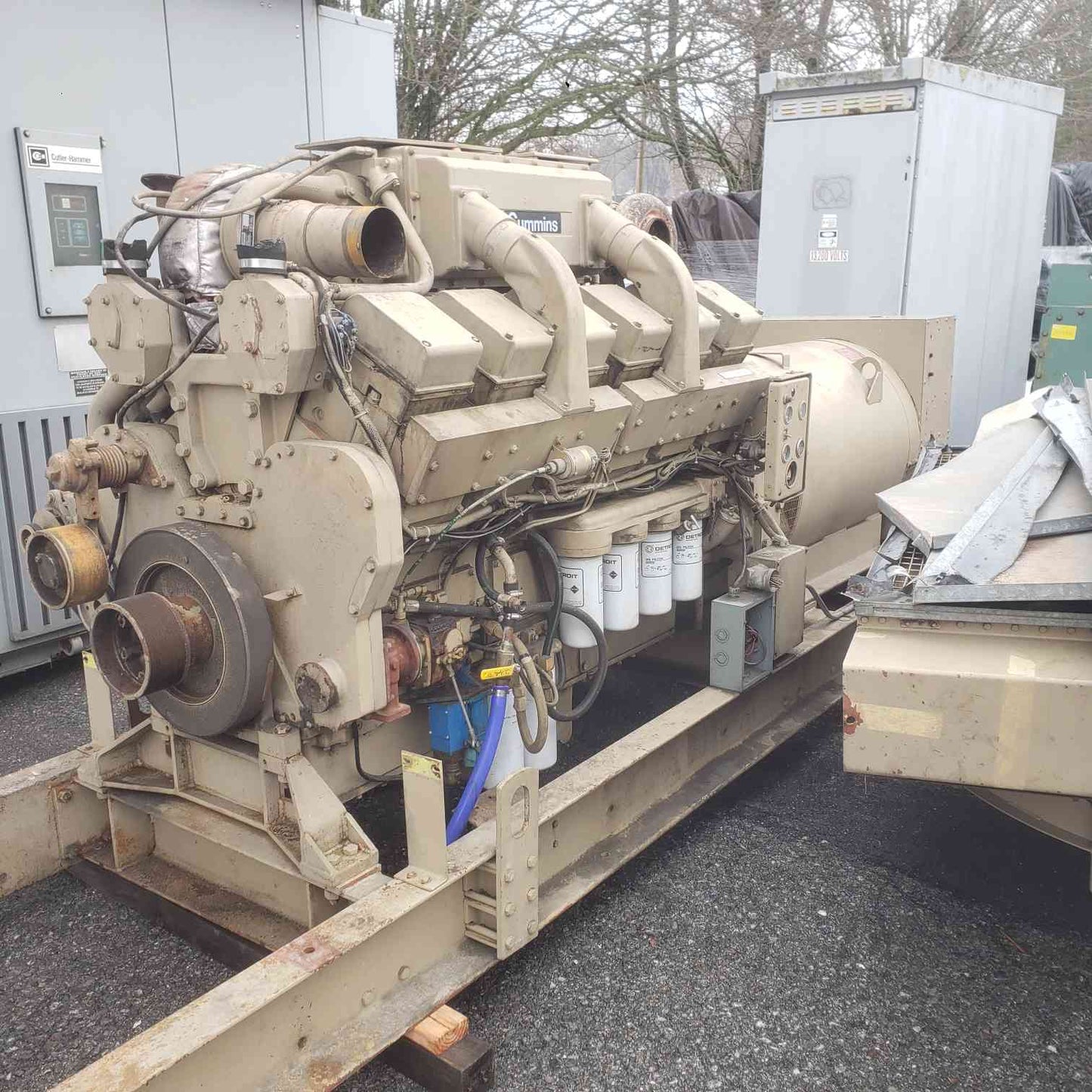 AS-IS 750KW Cummins KTA38 680FDR6069 480/277 1128A 3PH Diesel  NON WORKING (SKU: 112184)