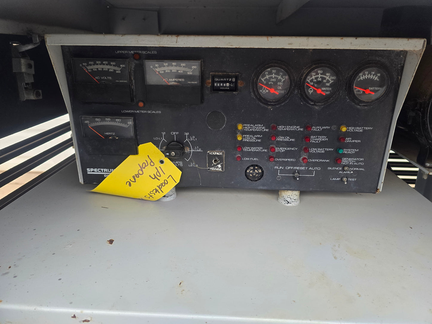 85KW Spectrum 460T Ford LP/NG Generator Enclosed '98 466hrs 1ph 120/240