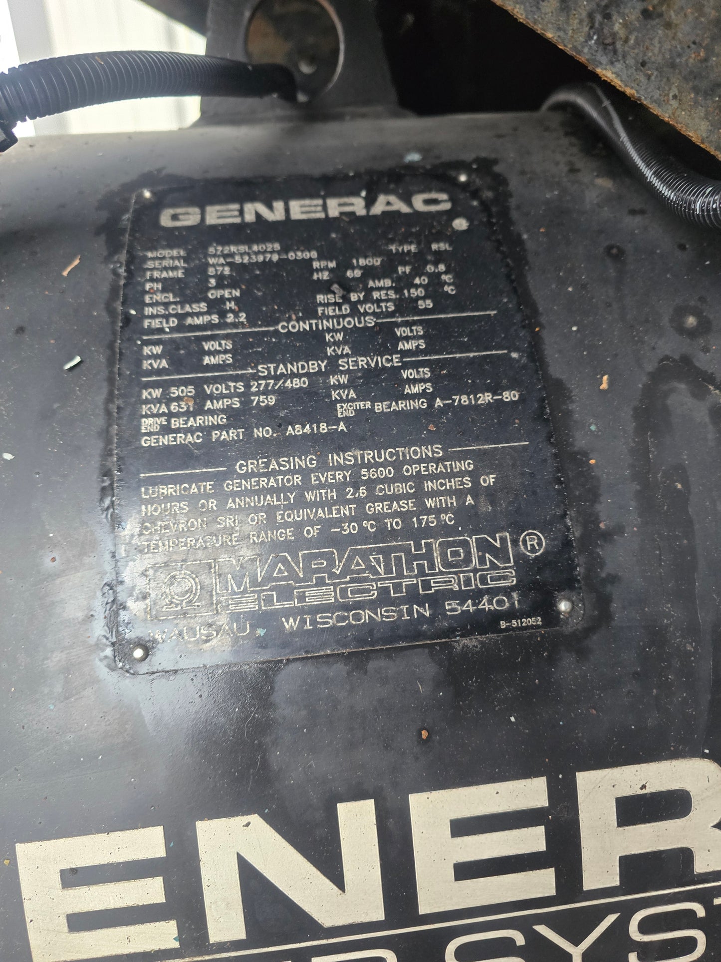 500KW Generac 22L V12 Daewoo Diesel Generator Enclosed w/ Tank '00 152hrs 1&3PH TESTED