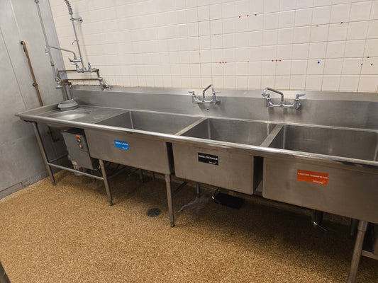 Advance Tabco Stainless Steel Commercial Kitchen Sink Smart Fab (SKU: 113210)
