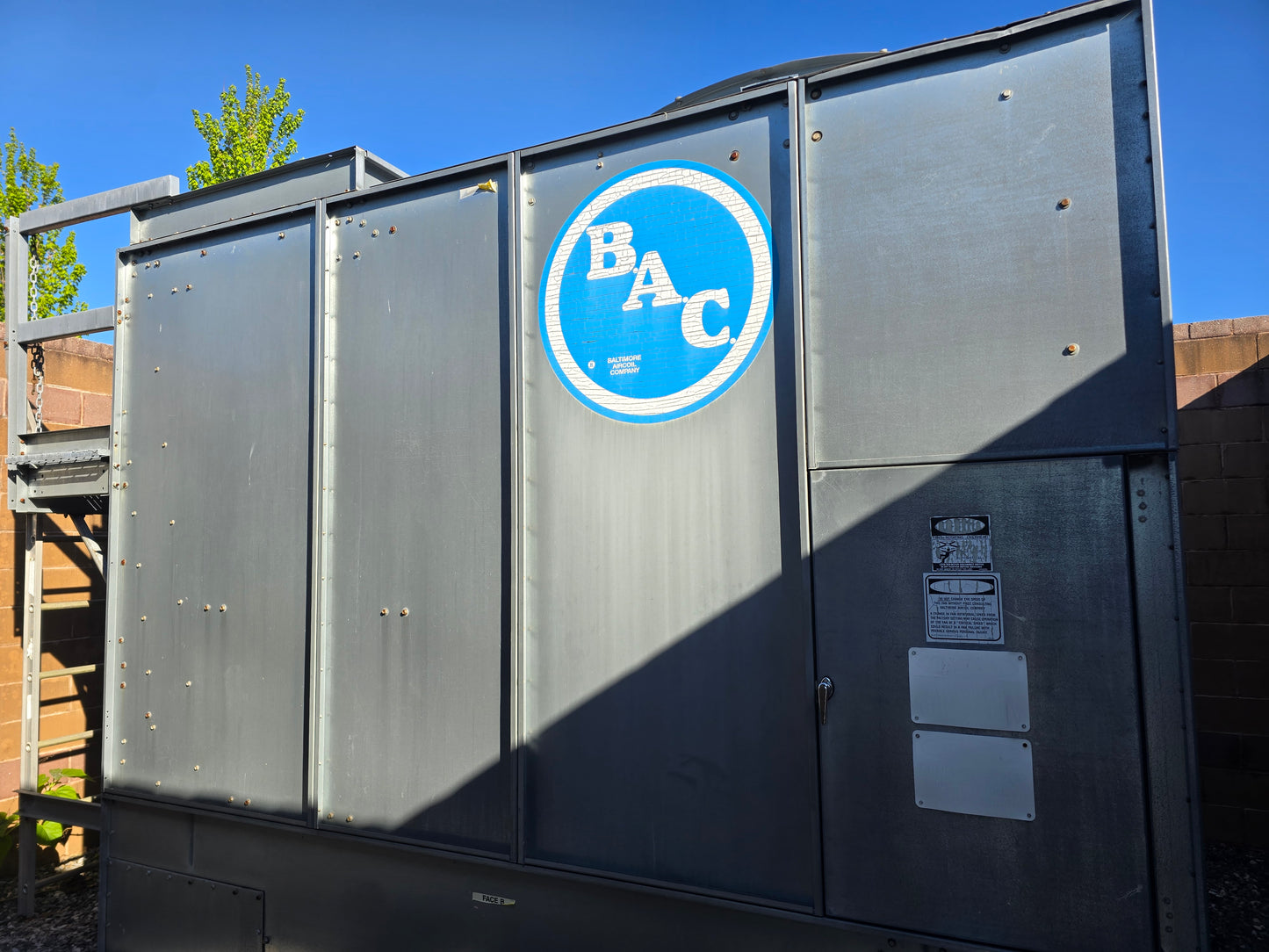 125 Ton Cooling Tower BAC Baltimore Aircoil 15146 Series 1500 Stainless Steel