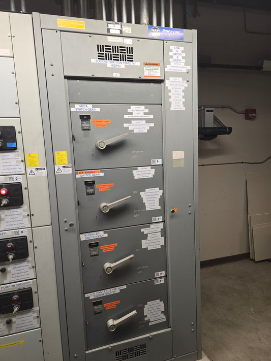 Westinghouse Pow-R-Line Switchboard 1200A 480V 3PH 4W SDPA w/ FDP Units 1981