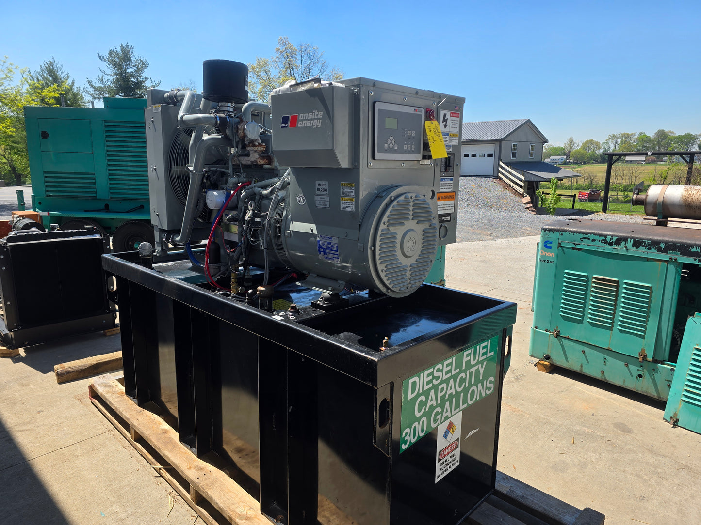 50kW MTU 4024 John Deere Diesel Generator 1Ph '12 279hrs TESTED