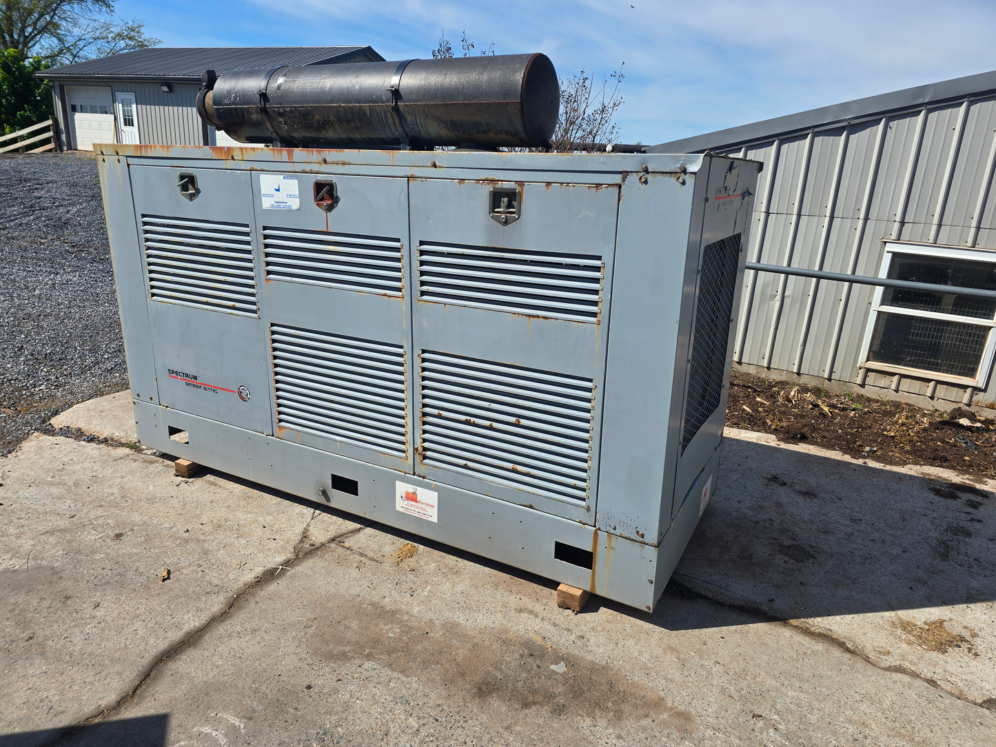 Spectrum 150KW Diesel Generator International DT460 Enclosed 1998 1122 Hrs TESTED