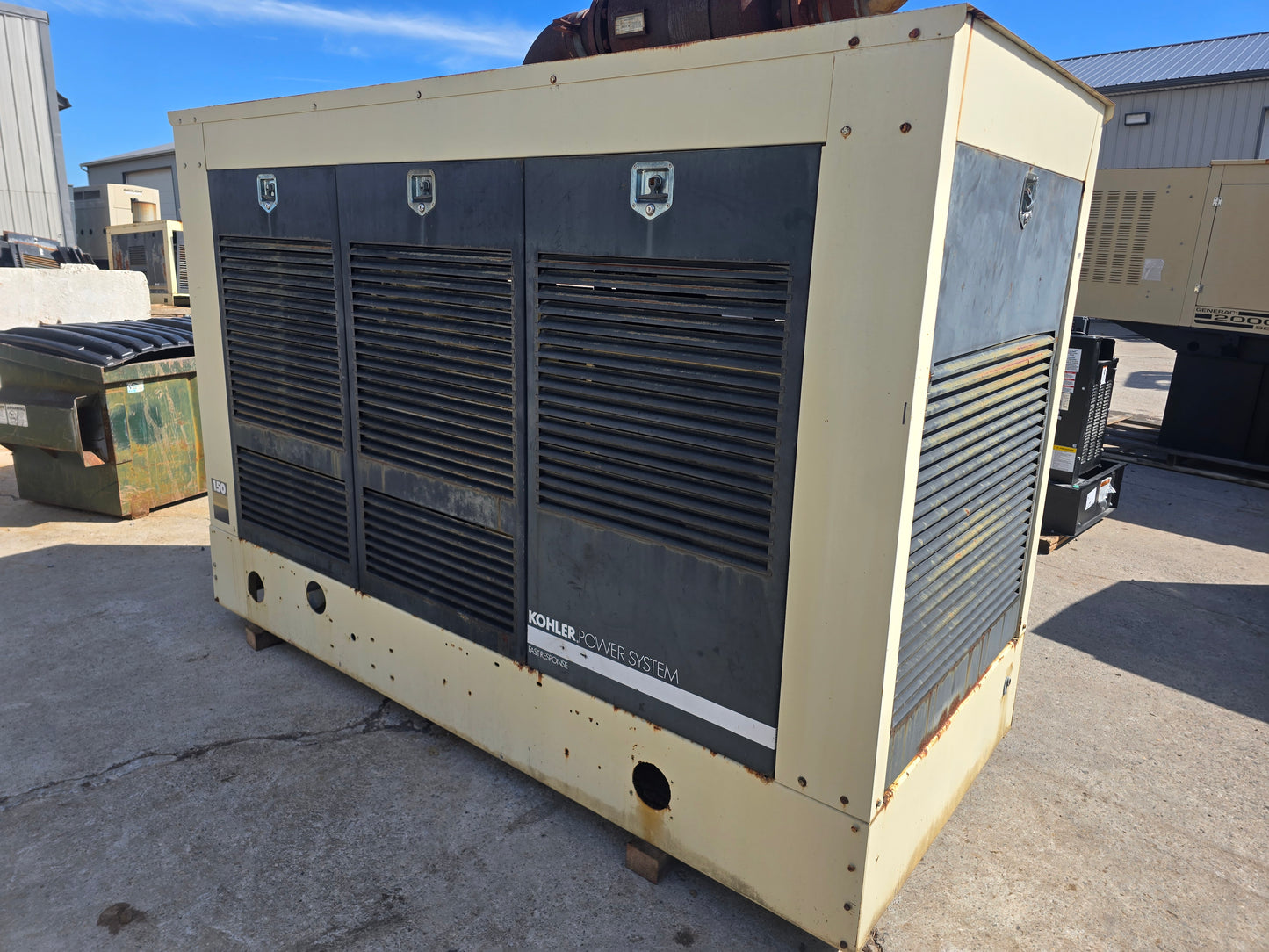 Kohler 150KW Nat Gas Generator Detroit Series 50 Enclosed 2001 203Hrs TESTED