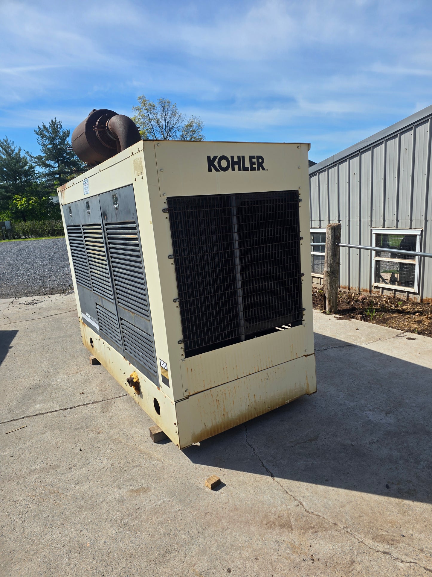 Kohler 150KW Nat Gas Generator Detroit Series 50 Enclosed 2001 203Hrs TESTED