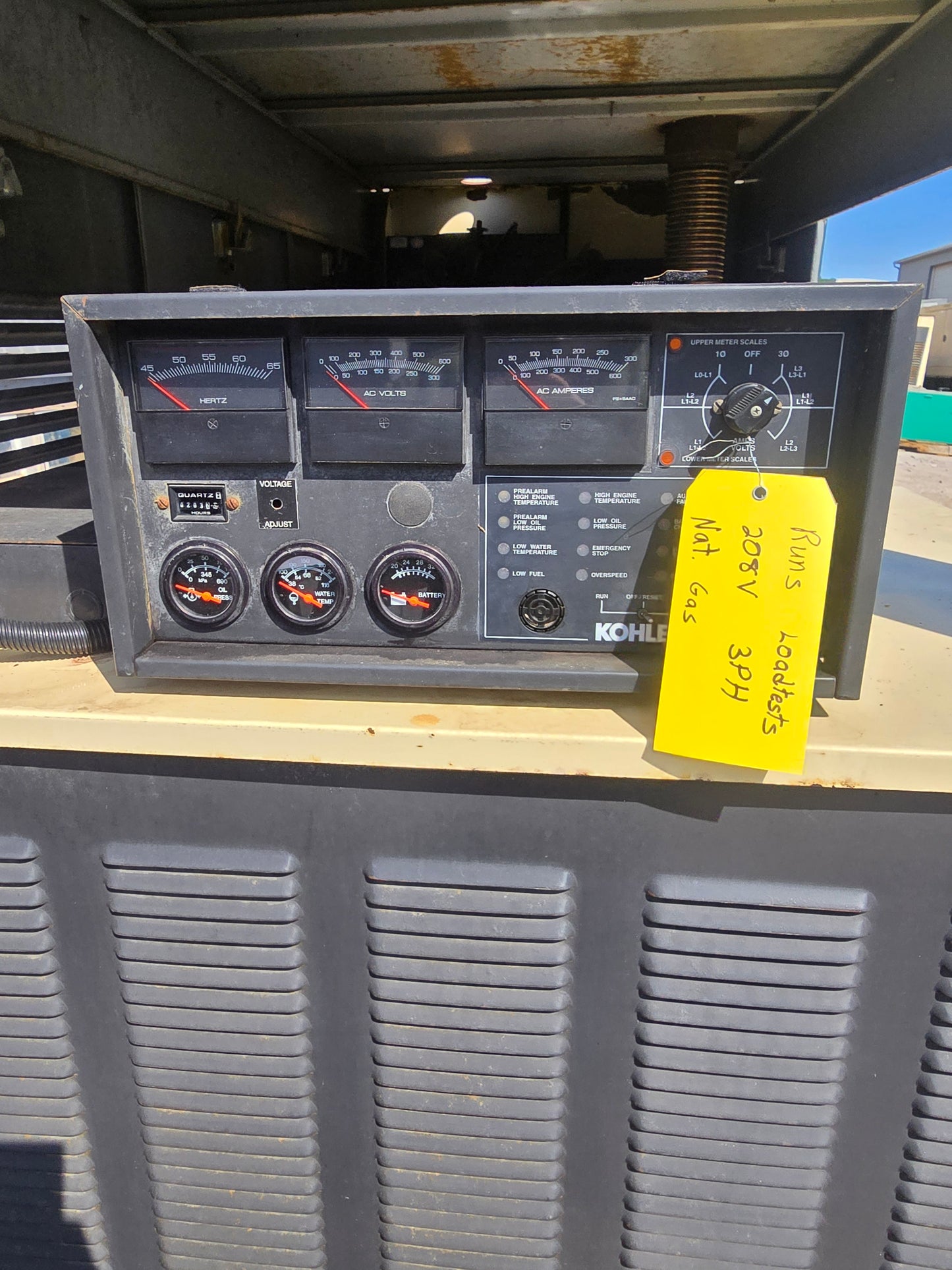 Kohler 150KW Nat Gas Generator Detroit Series 50 Enclosed 2001 203Hrs TESTED