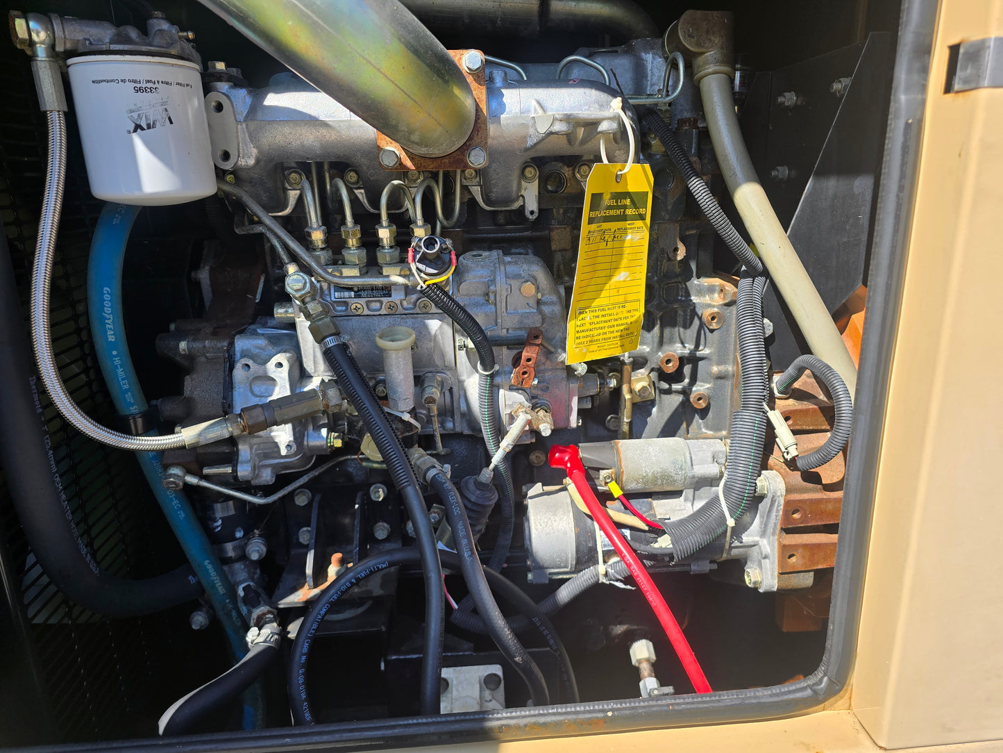Generac 60KW Diesel Generator Mitsubishi 4034-T Enclosed Tank 2003 397Hrs TESTED