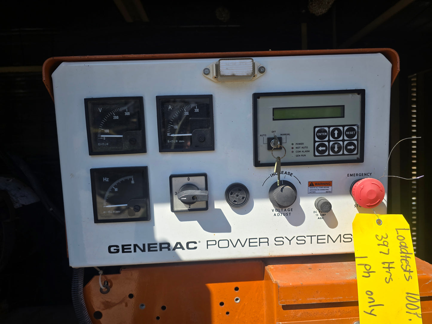 Generac 60KW Diesel Generator Mitsubishi 4034-T Enclosed Tank 2003 397Hrs TESTED