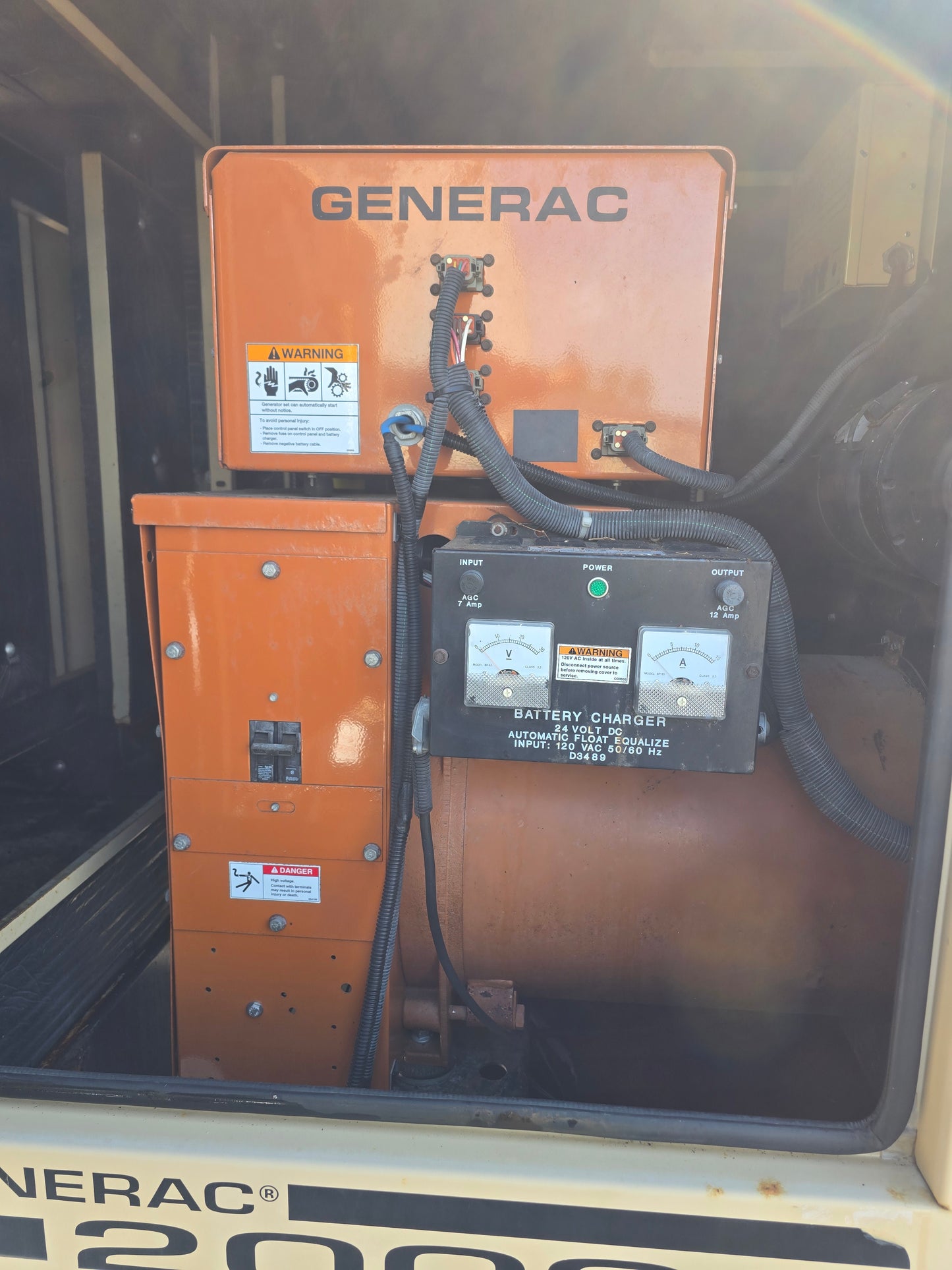 Generac 60KW Diesel Generator Mitsubishi 4034-T Enclosed Tank 2003 397Hrs TESTED