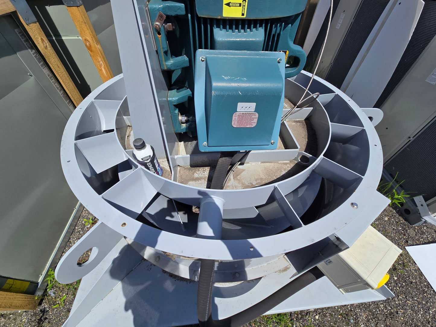 NEW Strobic Air Tri-Stack Lab Exhaust Fan 75 HP Baldor Super-E Motor 35000 CFM 460V