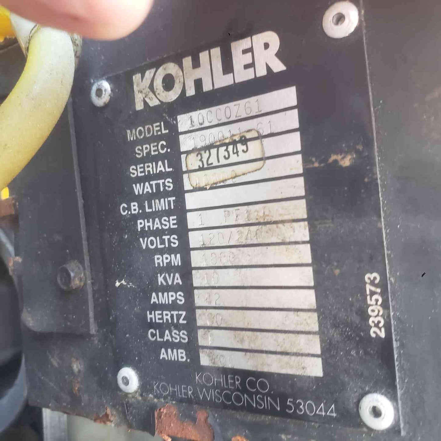 CK Power 10kW Mobile Diesel Generator Kohler 10CCOZ61 Single Phase Trailer