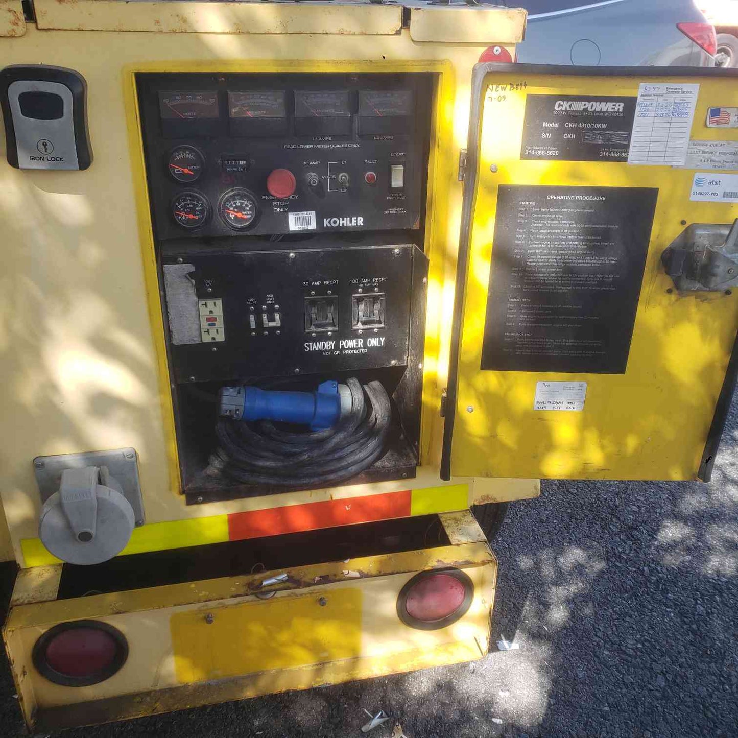 CK Power 10kW Mobile Diesel Generator Kohler 10CCOZ61 Single Phase Trailer