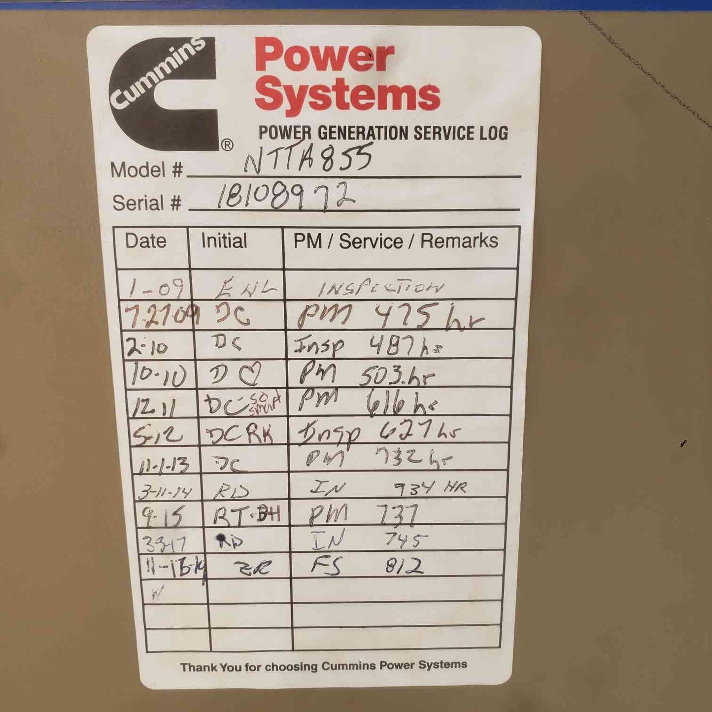 300KW Cummins 500FDR7018JJ W 480/277V 451A 3PH Diesel 901 Hrs. TESTED (SKU: 114466)