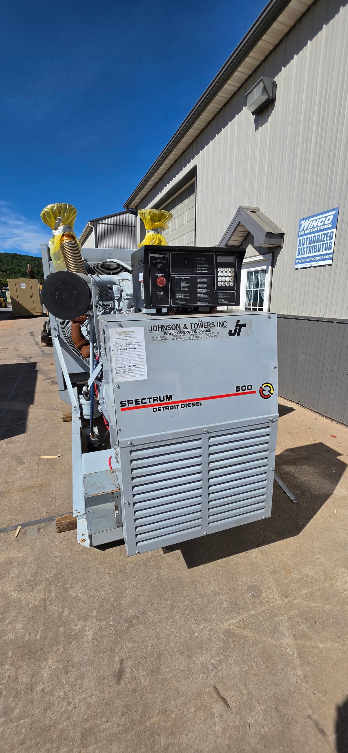 Spectrum 530kW Diesel Generator Detroit 12V2000 500DSE 480V Open Skid 540Hrs