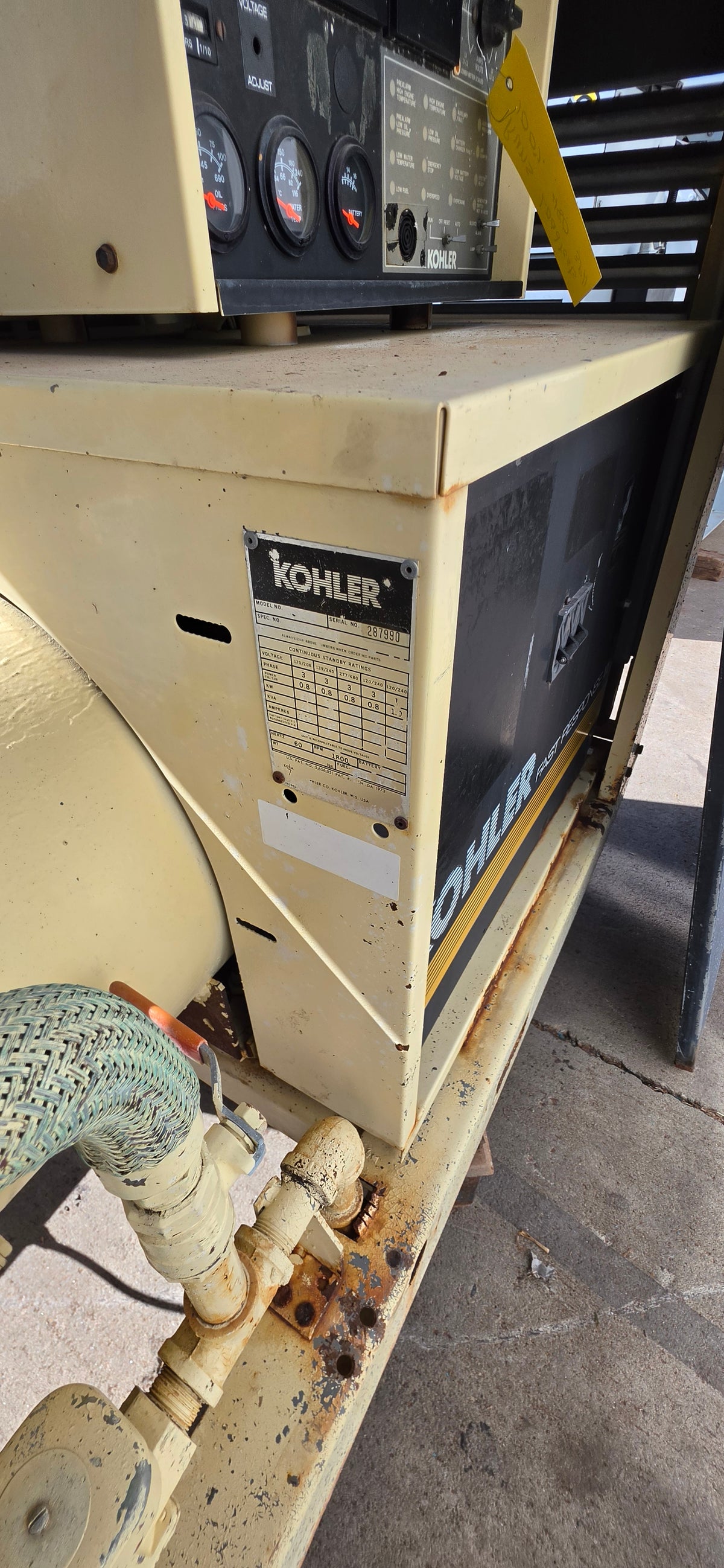 Kohler 33kW Natural Gas Generator Ford Industrial Engine 480V Enclosure 1993hrs Tested