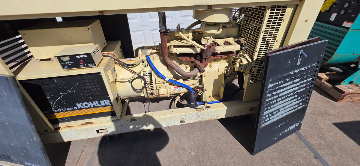 Kohler 33kW Natural Gas Generator Ford Industrial Engine 480V Enclosure 1993hrs Tested