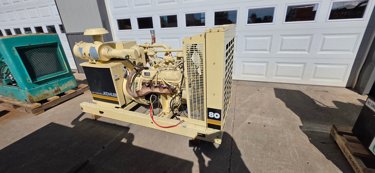 Kohler 80RZ62 80kW Natural Gas Generator Ford 7.5L V8 Engine 208V 3PH Load Tested