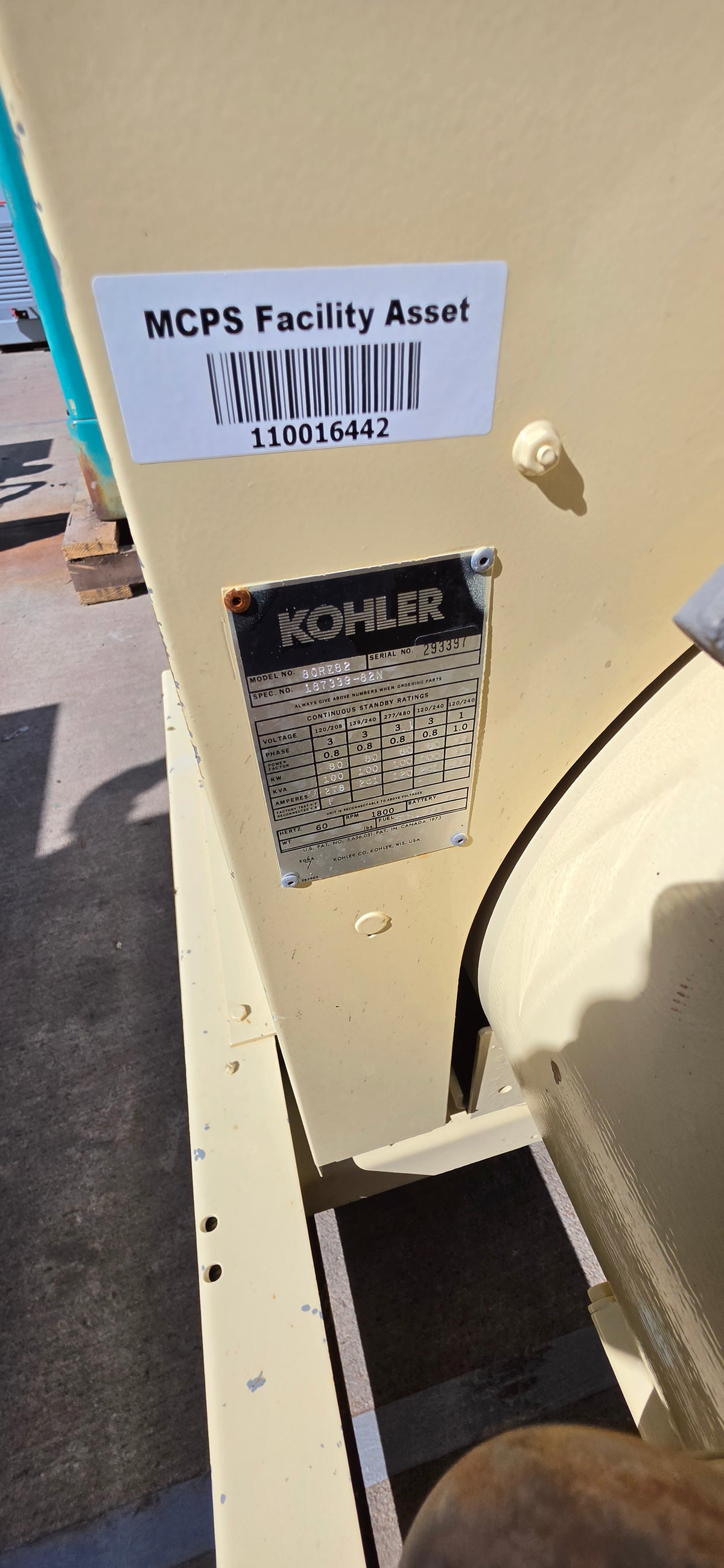 Kohler 80RZ62 80kW Natural Gas Generator Ford 7.5L V8 Engine 208V 3PH Load Tested