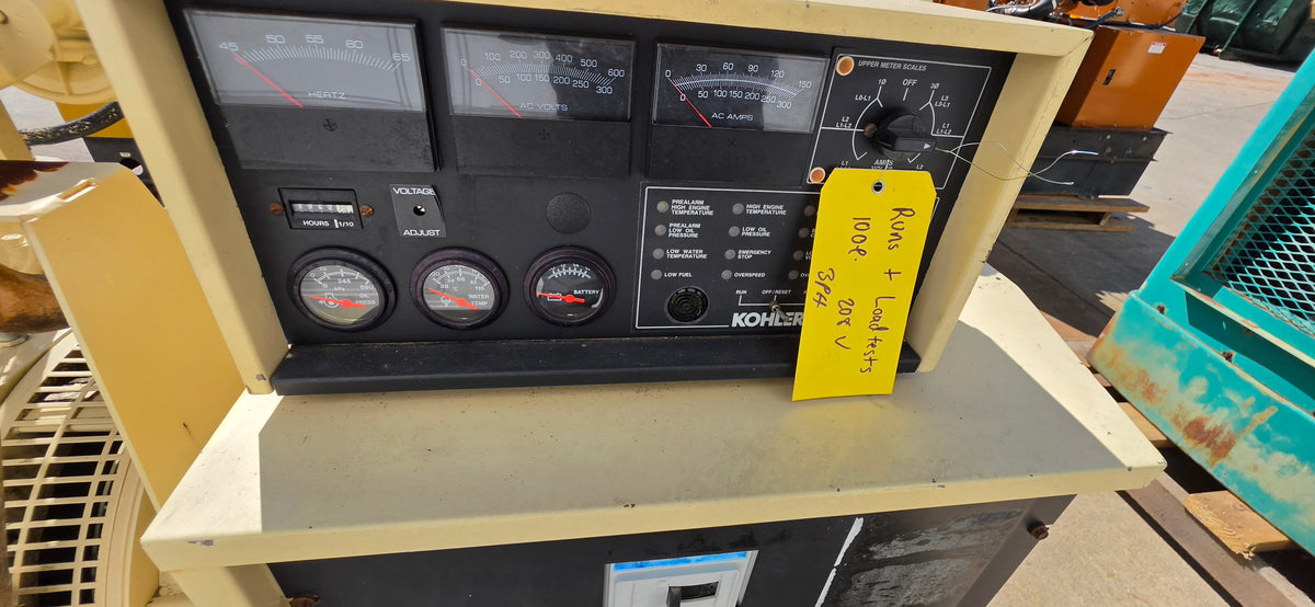 Kohler 80RZ62 80kW Natural Gas Generator Ford 7.5L V8 Engine 208V 3PH Load Tested