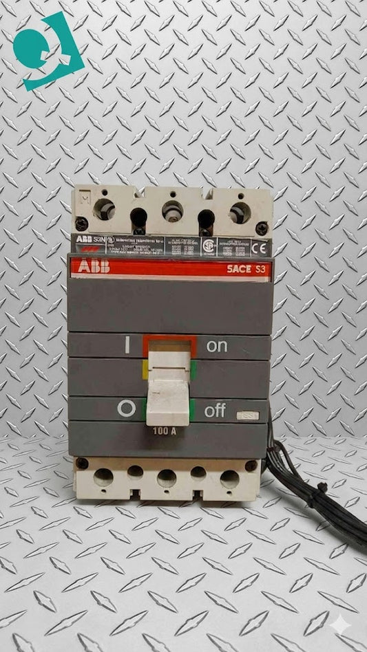 ABB S3N 100A 3 Pole Circuit Breaker 600VDC 600VAC YF-7055