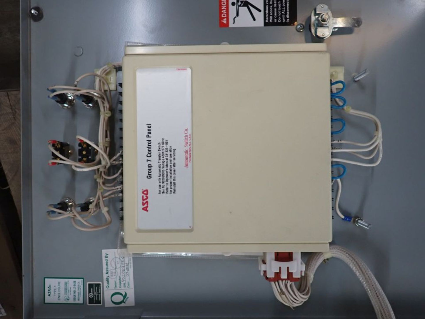 ASCO 70A ATS Transfer Switch 94037097XC 480Y/277V 940 Series