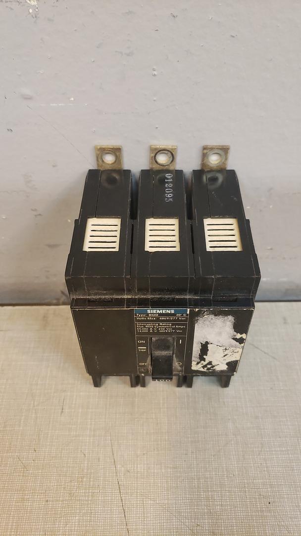 Siemens BQD3100 100A 3-Pole 480V Bolt-On Industrial Breaker BQD 3PH 100 Amp (S6LLST9236)