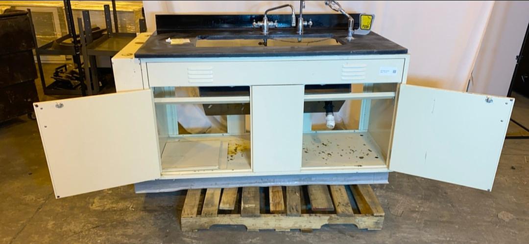 5' 1/2 Lab Sink 2 Faucet Eye wash Backsplash wide basin(S6LLST2367)