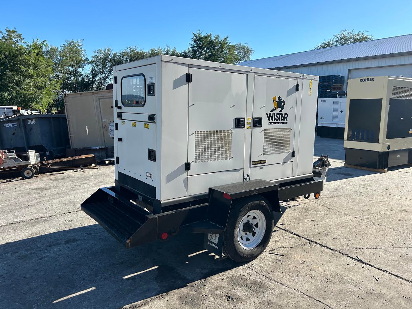 2009 CAT XQ30-6 30 kW Towable Diesel Generator 208/480V 3PH Trailer 1123 Hrs