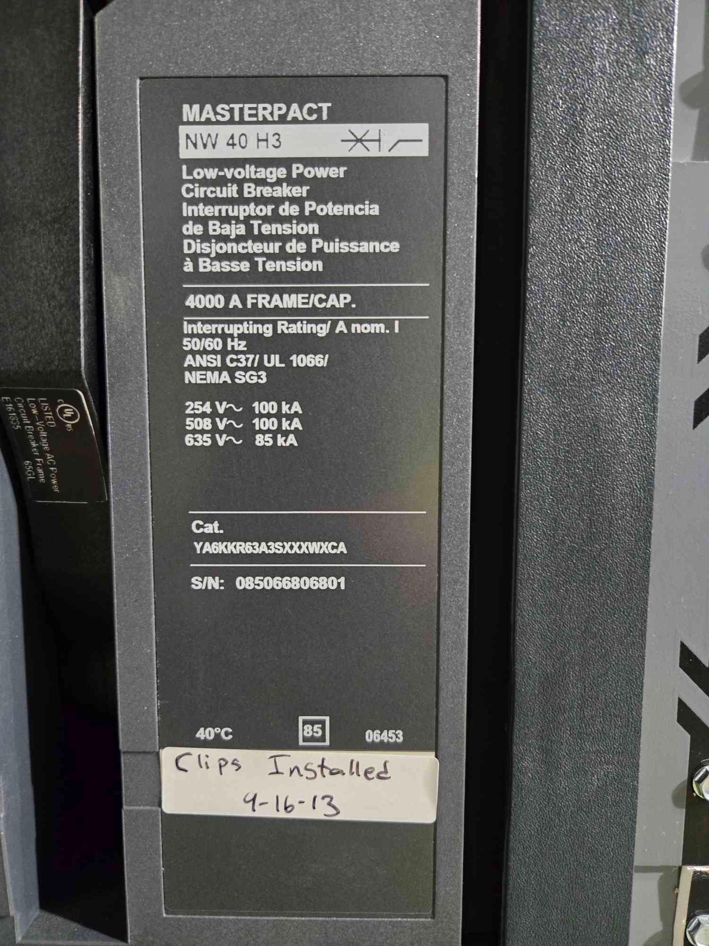 Square D Power-Zone 4 Entry Switchgear 7 Section 4000Amp NW40H3 MasterPact Breakers