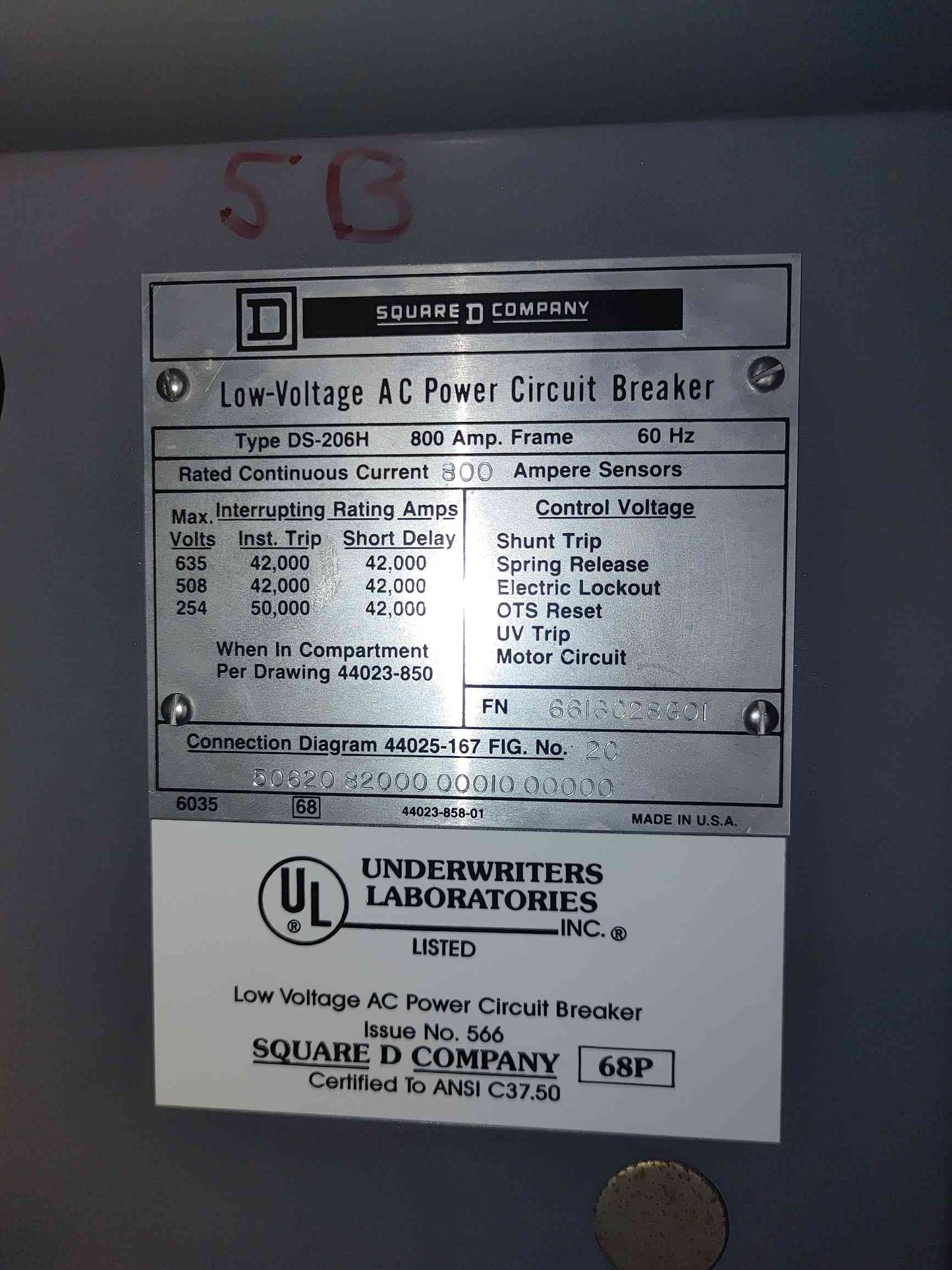 Westinghouse DS206H DS-206H 800A Circuit Breaker (110739)