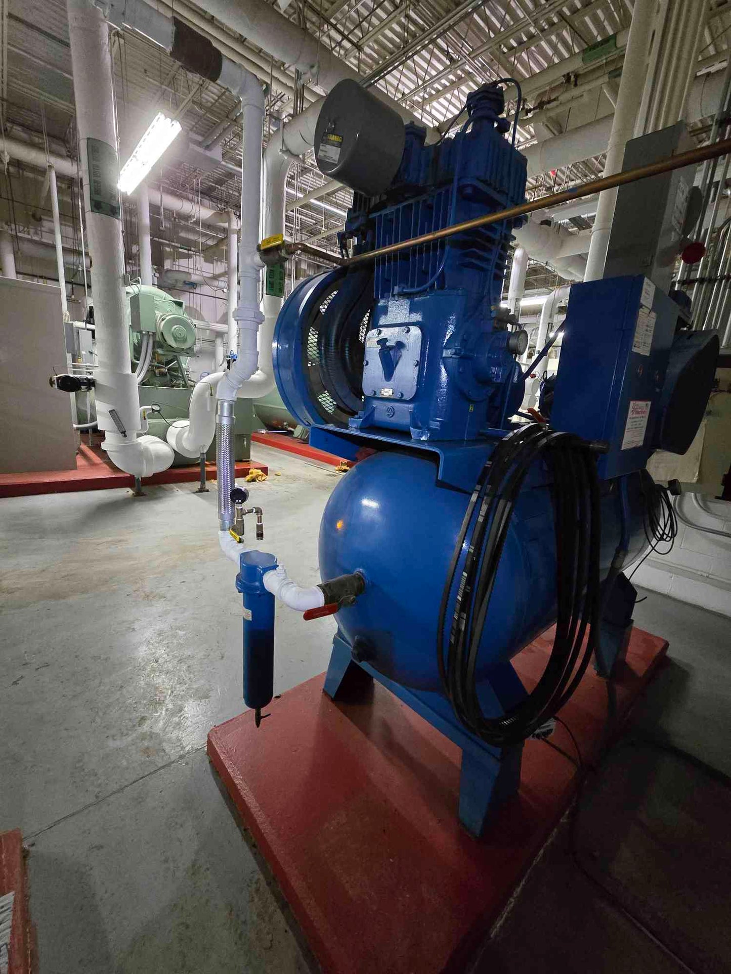 Quincy 100 Gallon Air Compressor Model 6120550 15HP Baldor Motor