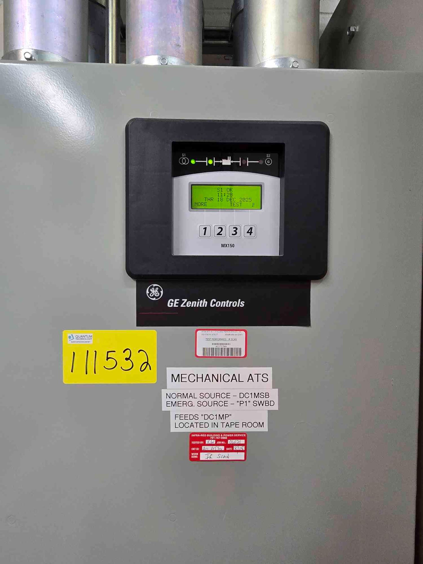GE Zenith Controls Mechanical ATS with MX150 Microprocessor Controller (SKU: 111532)