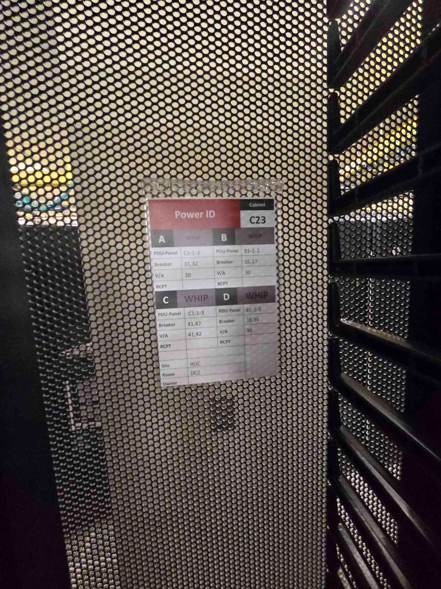 Panduit Net-Access CN5 42U Server Rack Cabinet Mesh Split Doors Cable Duct