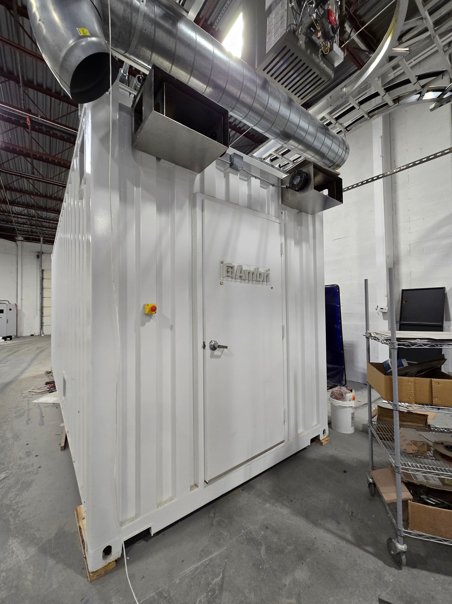 Large Industrial Oven w/ Built-in Controls Room in Shipping Container (SKU: 112031)