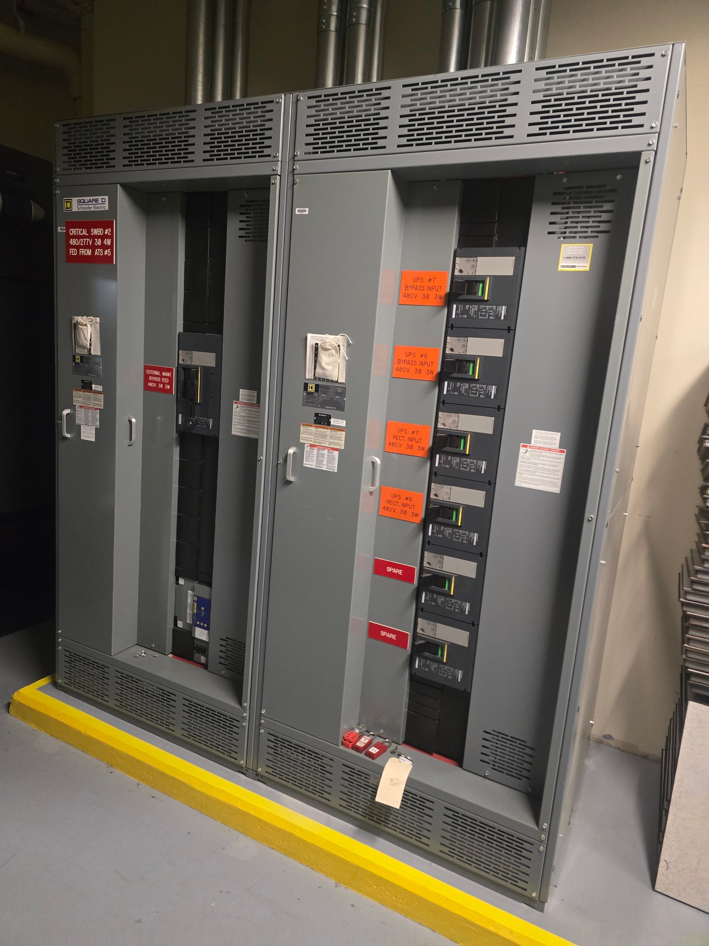 Square D QED Power-Style Switchboard 1600A 480Y/277V 3PH 4W Distribution Panel