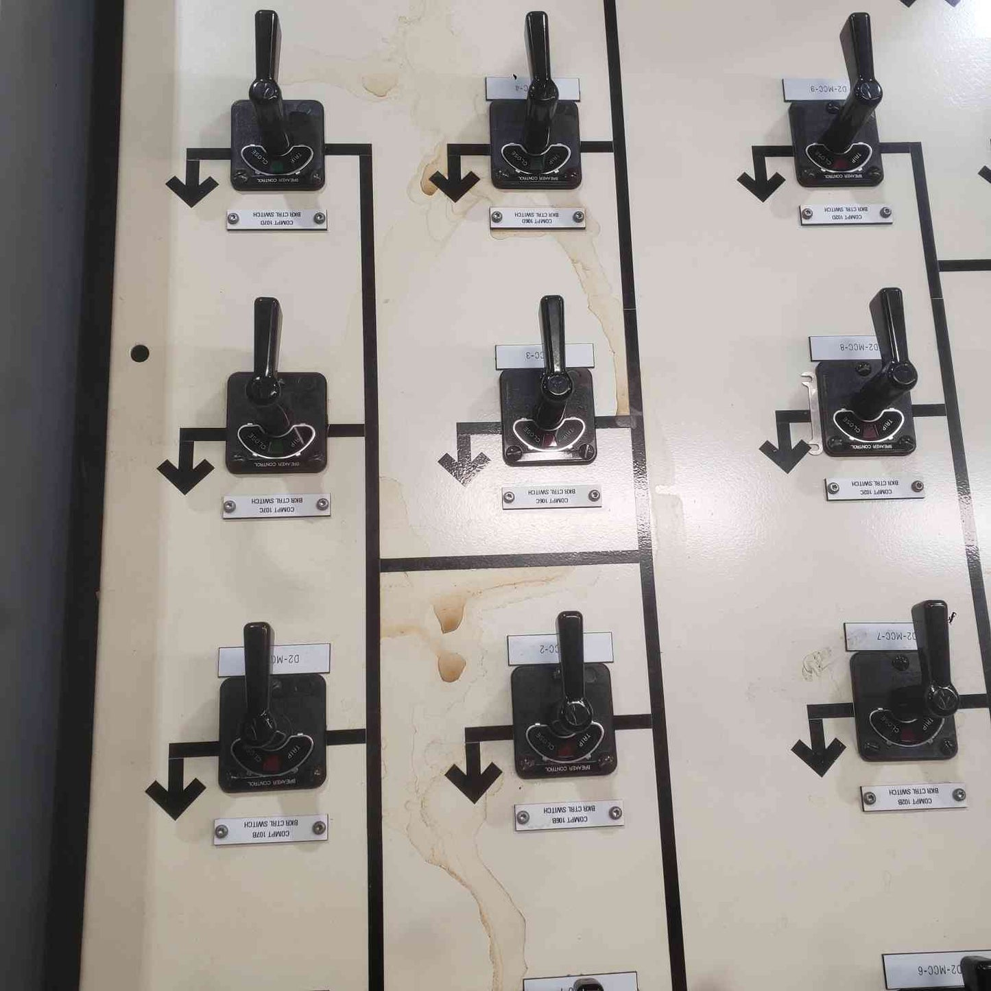 480V Switchgear Remote Control Panel NEMA Box Breaker Control Rotary Switches