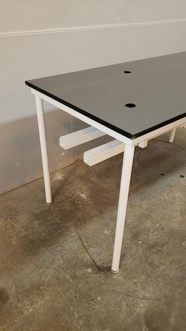 Lab Desk Grey and Black Epoxy Table 6'x3'x40"(S6LLST10366)