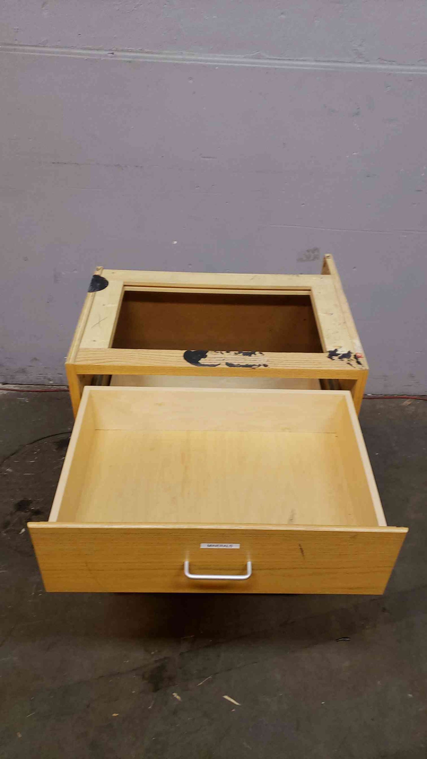 Kewaunee 2' Wood Lab Casework 4-Drawer Stack Standing Height