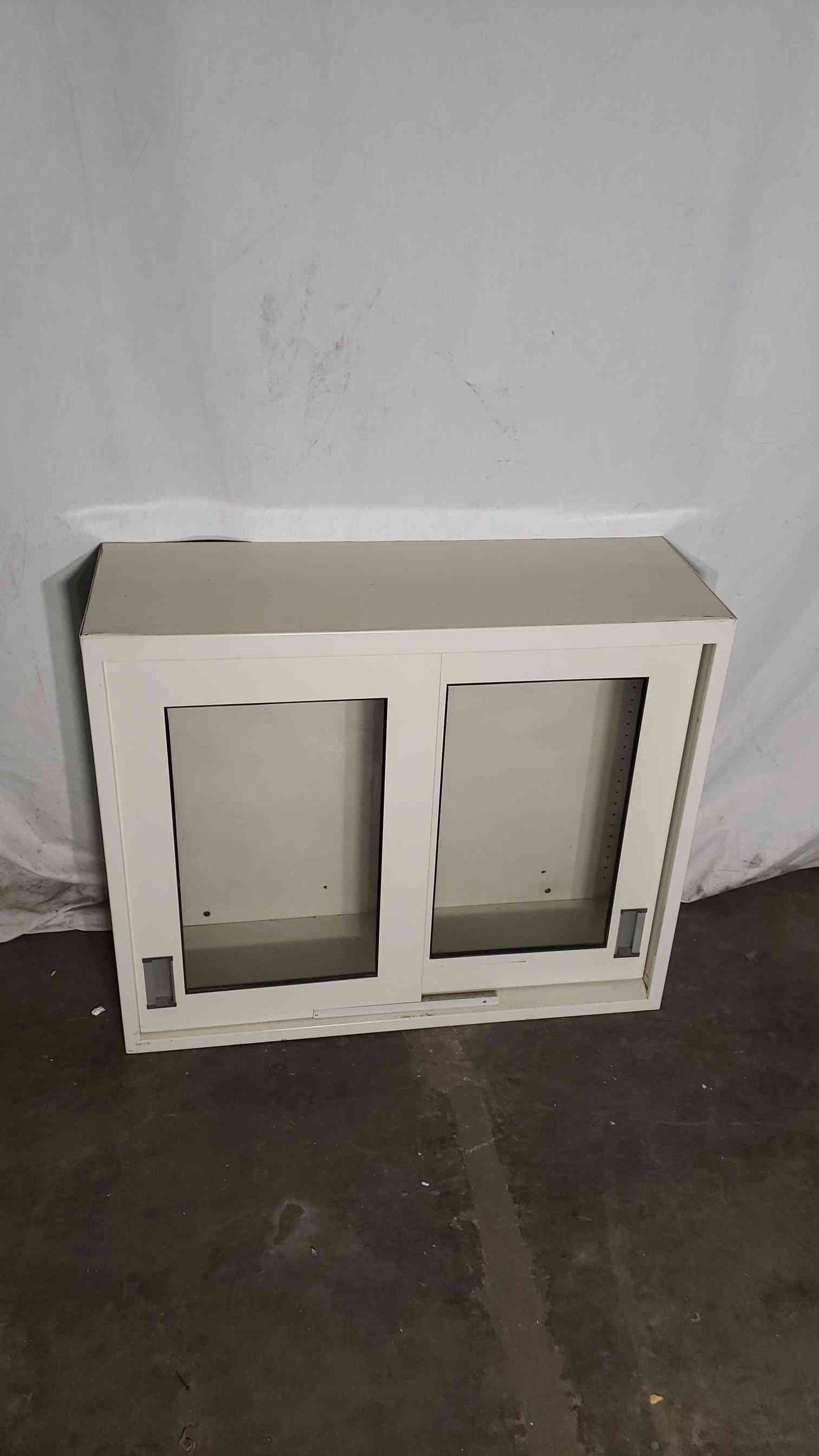 36" Sliding Glass Door Overhead Cabinet White(100041)