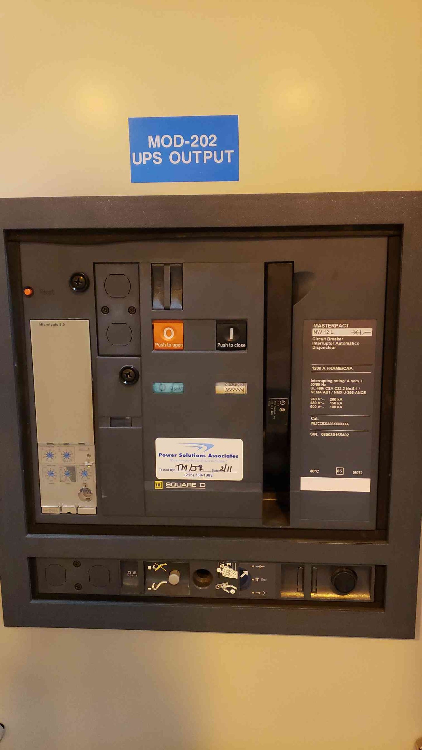NW12L 1200A MasterPact SquareD Shut Off in Mitsubishi C&C Cabinet (SKU:103114)(103114)